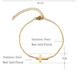 NEW ARRIVAL Gold Color Cross Stainless Steel Bracelet For Women - The Jewellery Supermarket