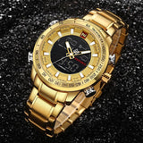 NEW ARRIVAL - Luxury Brand Sport Gold Quartz Led Waterproof Wrist Watches for Men - The Jewellery Supermarket