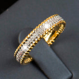 Attractive New Fashion Gold Color Real 925 Sterling Silver ring AAAA Simulated Diamonds Wedding Jewellery - The Jewellery Supermarket