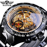 NEW - Luxury Mens Golden Mechanical Automatic Skeleton Watch - The Jewellery Supermarket