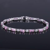 SUPERB Fashion AAA+ Cubic Zirconia Simulated Diamonds Charming Lovely Red Green Blue Tennis Bracelets