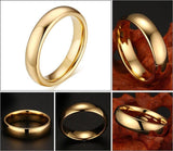 NEW Fashion Gold-Colour 100% Pure Tungsten Rings for Women and Men - High Quality Jewellery - The Jewellery Supermarket