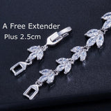 Luxury Women Large White Flower Charm AAA+ Cubic Zirconia Wedding Jewelry - The Jewellery Supermarket