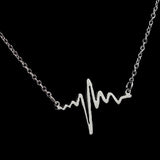 New Design Gold Colour Heart Beat Pendant Necklace Earrings Stainless Steel Chains Jewellery Sets - The Jewellery Supermarket