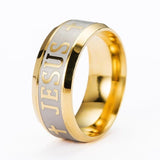 Best Seller 8mm Stainless Steel Religious Jesus Cross Ring - Christian Jewelry