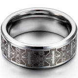 New Arrival 8mm Cool Tungsten Vintage Men's Rings - Popular Men's Wedding Rings - The Jewellery Supermarket