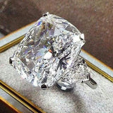 New Arrival Luxury High End Cushion Cut Designer AAA+ Quality CZ Diamonds Engagement Ring - The Jewellery Supermarket