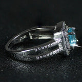 QUALITY RINGS Luxury Designer Pink Blue color AAA+ CUbic Zirconia Diamonds Fashion Ring - The Jewellery Supermarket