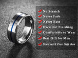 New Classic Gray Line Tungsten Wedding Rings For Men and Women - High Quality Rings - The Jewellery Supermarket