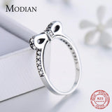 Lovely Women Silver Authentic 925 sterling Stackable AAA+ CZ Diamonds Ring - The Jewellery Supermarket