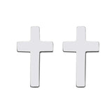 NEW Stainless Steel Stud Earring For Women - Cross Gold And Silver Color Religious Jewelry - The Jewellery Supermarket