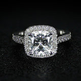 Dazzling Luxury Designer Cushion Cut AAA+ Cubic Zirconia Diamonds Fashion Ring - The Jewellery Supermarket