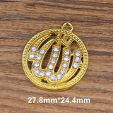 NEW Religious Islamic Muslim Allah Charms Cz Rhinestones Crescent Pendants For Eid al-Fitr - The Jewellery Supermarket