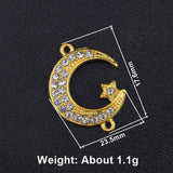 NEW Religious Islamic Muslim Allah Charms Cz Rhinestones Crescent Pendants For Eid al-Fitr - The Jewellery Supermarket