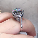 NEW Luxury Dazzling Round Cut Silver AAAA Quality Cubic Zirconia Engagement Promise Ring - The Jewellery Supermarket