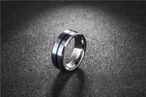 New Classic Gray Line Tungsten Wedding Rings For Men and Women - High Quality Rings - The Jewellery Supermarket