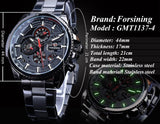 Top Brand Luxury Military Sport Three Dial Calendar Stainless Steel Wrist Watches - The Jewellery Supermarket