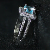 QUALITY RINGS Luxury Designer Pink Blue color AAA+ CUbic Zirconia Diamonds Fashion Ring - The Jewellery Supermarket