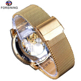 Brand Luxury Watch + Bracelet Set Combination Transparent Fashion Mechanical Skeleton Watch - The Jewellery Supermarket