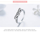 Lovely Women Silver Authentic 925 sterling Stackable AAA+ CZ Diamonds Ring - The Jewellery Supermarket