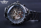 NEW - Luxury Mens Golden Mechanical Automatic Skeleton Watch - The Jewellery Supermarket