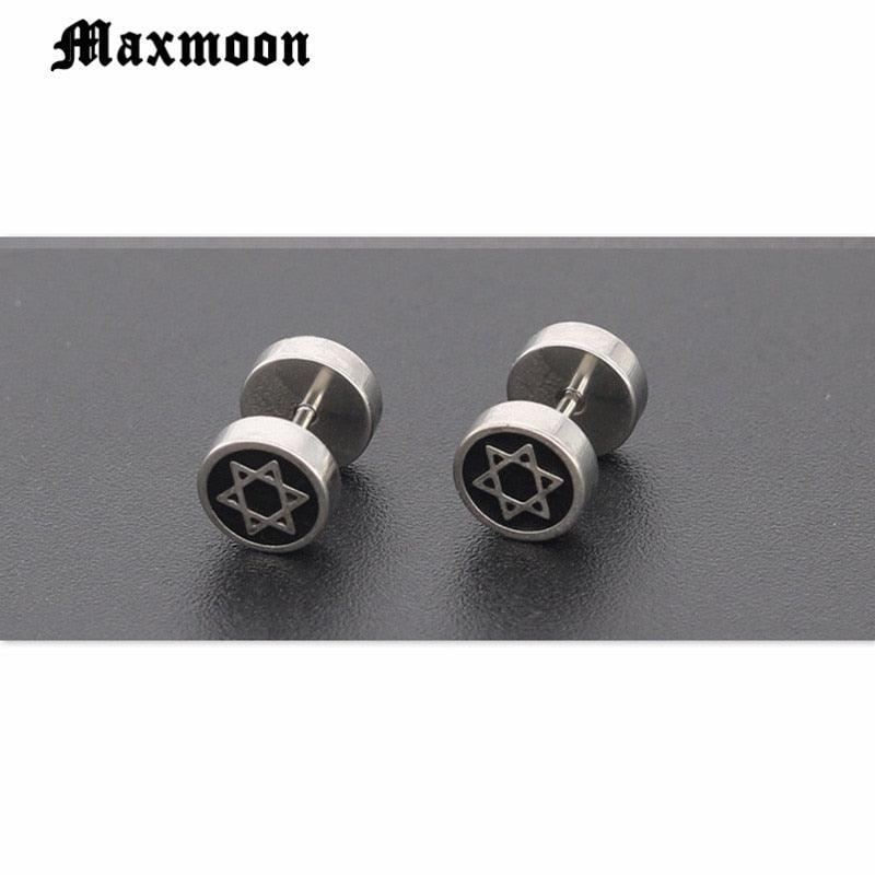 NEW Stylish Star Of David Earrings for Men and Women Unique Stainless Steel Stud Earrings - The Jewellery Supermarket