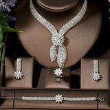 NEW - Exquisite Luxury Big AAA+ Cubic Zirconia Diamonds Jewellery Set - The Jewellery Supermarket