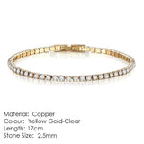 Luxury Style 4 Color 4 Claws Mosaic AAA+ Cubic Zirconia Simulated Diamonds Silver Color Tennis Bracelets - The Jewellery Supermarket