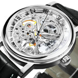 Top Brand Luxury Mechanical Transparent Golden Case Skeleton Watch for Men - The Jewellery Supermarket