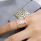 GREAT GIFT IDEAS - Lovely Silver Color AAA+ Cubic Zirconia Diamonds Ring - The Jewellery Supermarket