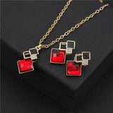 New Design Fashion Crystal Pendants Necklace Earrings Sets for Women Jewelry Set - The Jewellery Supermarket