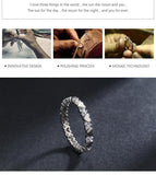 GREAT GIFTS - Real Sterling AAA+ CZ Diamonds Hearts Stackable Hypoallergenic Ring - The Jewellery Supermarket