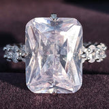 GREAT GIFTS - Dazzling Cushion Cut AAA+ Cubic Zirconia Ring - The Jewellery Supermarket