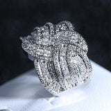 NEW ARRIVAL New Luxury Round Designed AAA+ Quality CZ Diamonds Eternity Ring - The Jewellery Supermarket