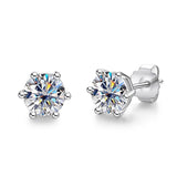 Excellent 1Carat, 2Carat, 4Carat Total ♥︎ High Quality Moissanite Diamonds ♥︎ 14KGP Earrings - Fine Jewellery - The Jewellery Supermarket