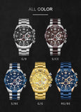 BEST GIFTS - Luxury Gold Business Classic Quartz Sport Waterproof Steel Band Watch - The Jewellery Supermarket