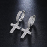 Dazzling Arrow Christian Cross-shape Drop Earrings for Women/Men - AAA Zirconia Crystals Fashion Earrings - The Jewellery Supermarket