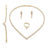 NEW ARRIVAL - Simple Lovely Ladies AAA+ Cubic Zirconia Diamonds jewellery Set - The Jewellery Supermarket