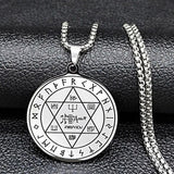 NEW Pentacle Key Of Solomon Seal Stainless Steel Hexagram Necklace - The Jewellery Supermarket