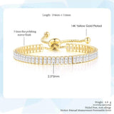 ADORABLE Simple Trendy Square Cut AAA+ Cubic Zirconia Simulated Diamonds Tennis Bracelets For Women - The Jewellery Supermarket