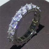 NEW Multiple Cutting Luxury AAAA Cz Diamonds Eternity Promise Ring - The Jewellery Supermarket