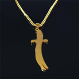 NEW Islam Broadsword Gold Color Stainless Steel Chain Long Necklaces Pendants - The Jewellery Supermarket