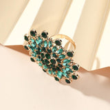 NEW VINTAGE RINGS Luxury French Creative Green Crystal Temperament Sunflower Ring - The Jewellery Supermarket