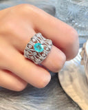 Brilliant Supernatural Luxury AAA+ Zirconia Geometric Aquamarine Fashion Ring