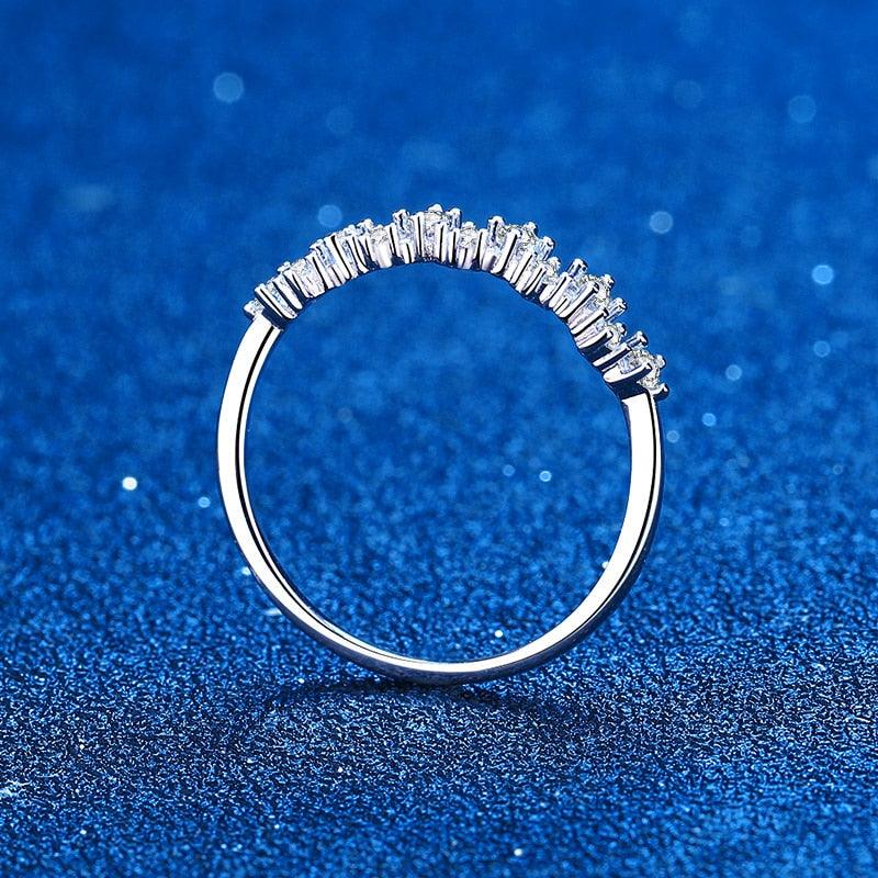 0.4 Carat High Quality Moissanite Diamonds Eternity Stackable Wedding Ring - 100% Lab Moissanite Fine Jewellery - The Jewellery Supermarket