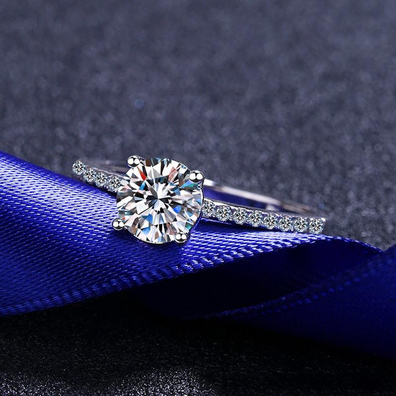 Classic 4 Prong High Quality Moissanite Diamonds Brilliant Diamond Proposal Ring - Fine Jewellery - The Jewellery Supermarket