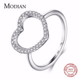 New Design Fashion Silver Heart Shape Classic Love Ring - AAAA Simulated Diamonds Ring - Fine Jewellery - The Jewellery Supermarket