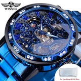 NEW - Top Brand Luxury Transparent Fashion Diamond Royal Design Skeleton Wrist Watch - The Jewellery Supermarket