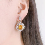 NEW ARRIVAL - Vintage Lab Citrine Gemstone High Carbon Diamond Jewellery Sets - The Jewellery Supermarket