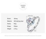 Fashion Luxury Sparkling Oval Clear AAAA Quality Simulated Diamonds Rings - The Jewellery Supermarket